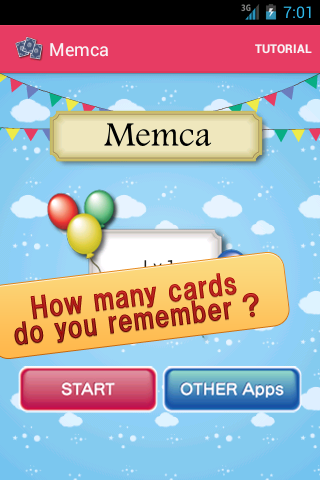 Memca - cards memory game