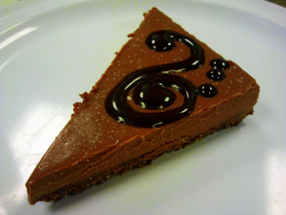 We rotate special dessert flavors (always gluten free). Pictured here our raw vegan Chocolate Hazeln