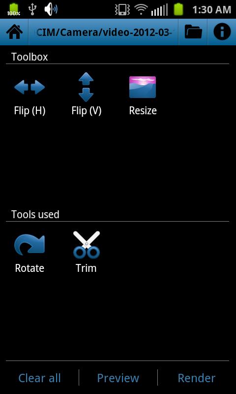 Video Toolbox editor - screenshot