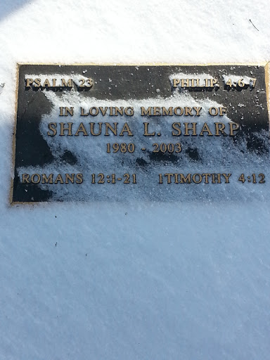 Shauna Sharp Memorial Bench