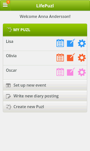LifePuzl Calendar Diary App
