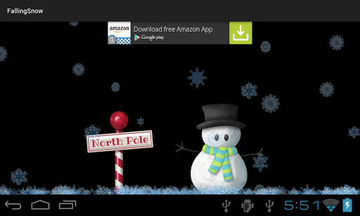 【免費娛樂App】Falling Snow around a Snowman-APP點子