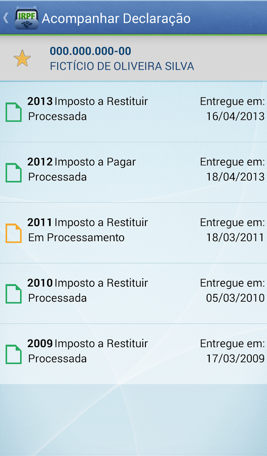   IRPF: captura de tela 