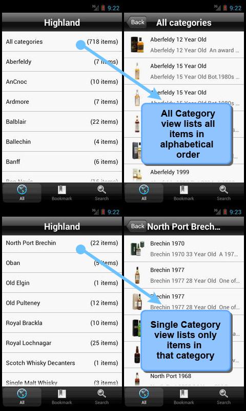 Highland Scotch Whisky Guide Screen 2