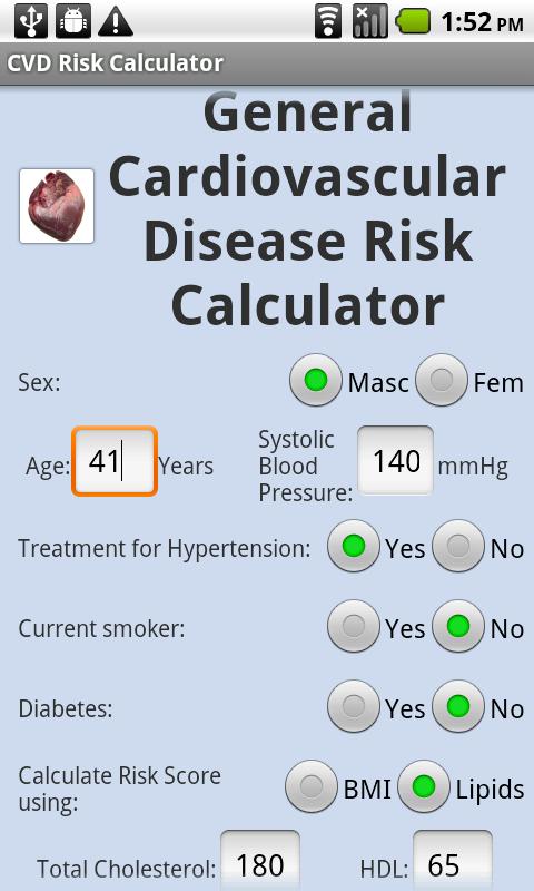 Heart Age Calculator Screen 3