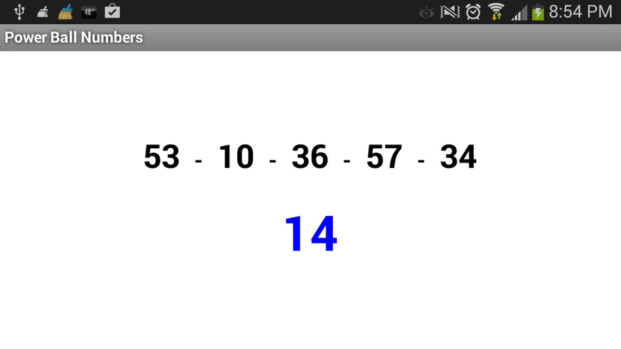 Android application PowerBall Number Gen. Paid screenshort