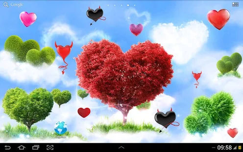 heavenly hearts live wallpaper