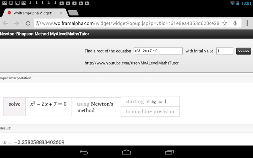 Newton Raphson Calculator