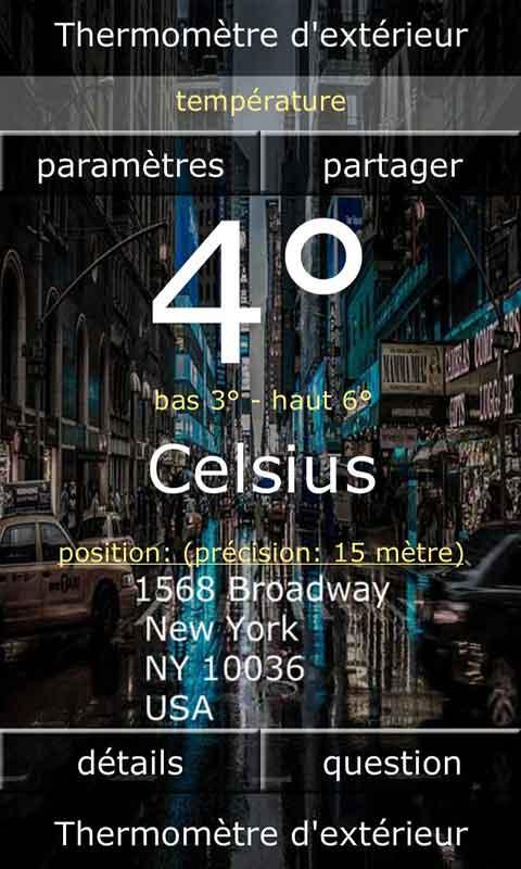 Android application Outdoor Thermometer screenshort