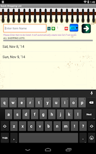 Lastest Quick Shopping List APK for PC