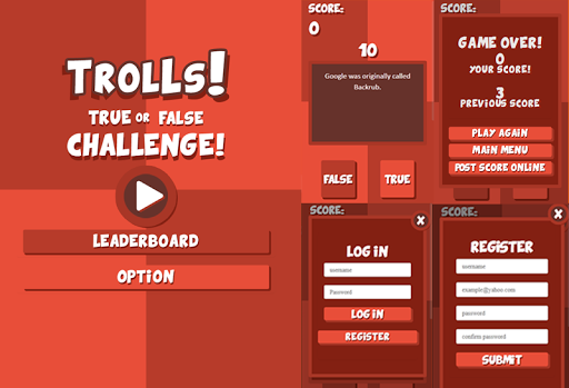 Trolls-True or False Challenge