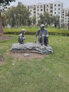 Father and Son Statue