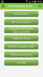 Android application Presta Mobi Scan screenshot
