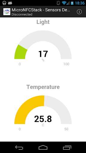 MicroNFCStack - Sensors Demo