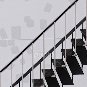 STAIRS by Onoff Antonio - Black & White Abstract