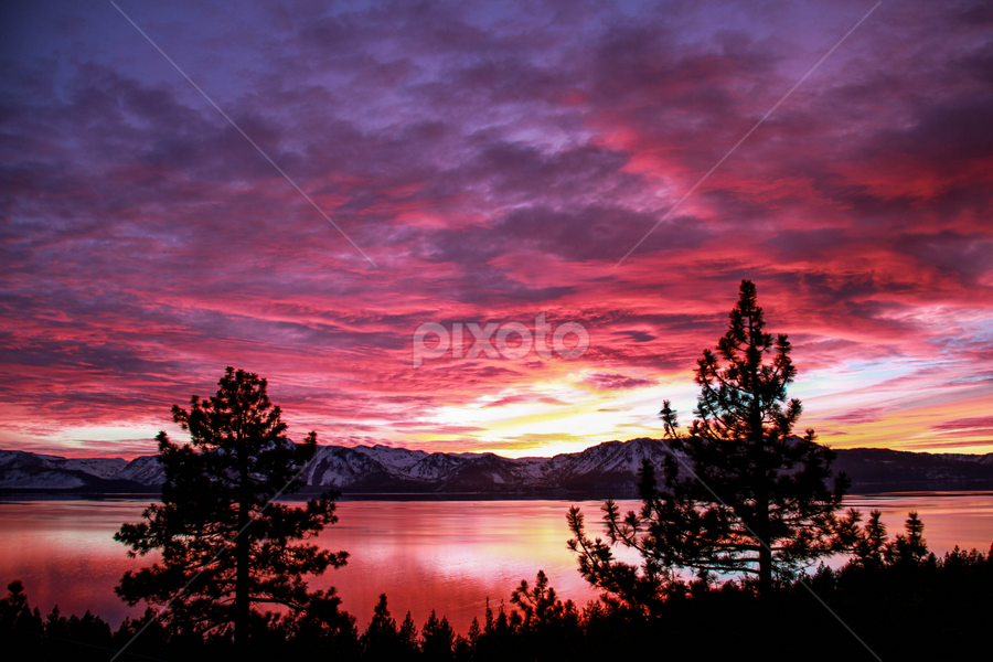Colorful Night by Trevor Fairbank - Landscapes Cloud Formations