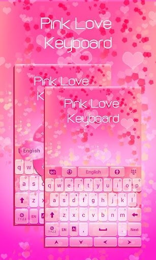 ピンクの愛のキーボード