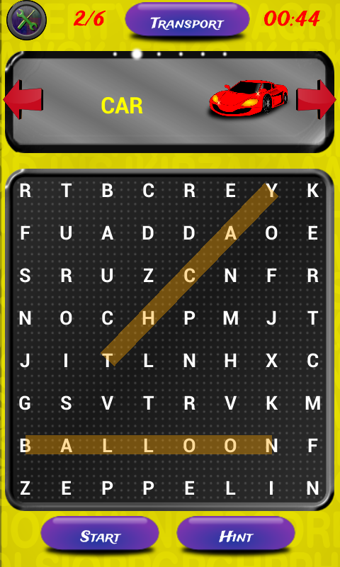 Android application 1st Grade Word Search screenshort