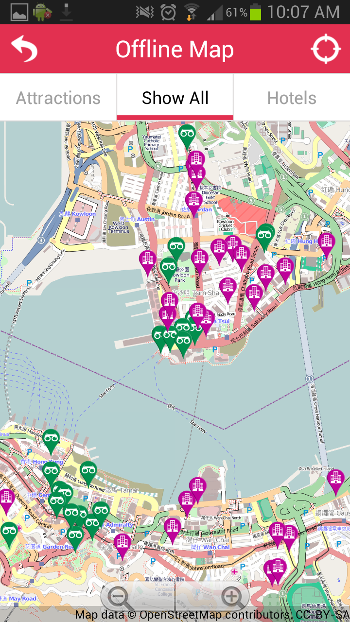 Hong Kong Offline Guide Screen 2