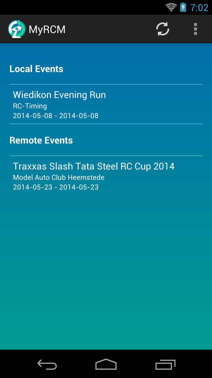 Android application MyRCM screenshort