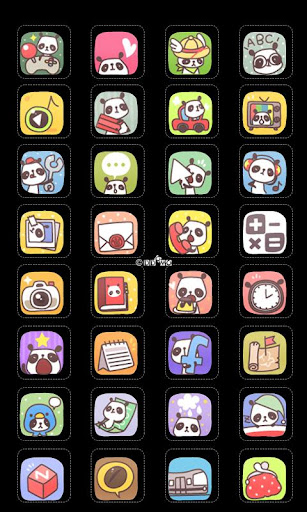 【免費娛樂App】CUKI Themes Cute Panda Icons-APP點子