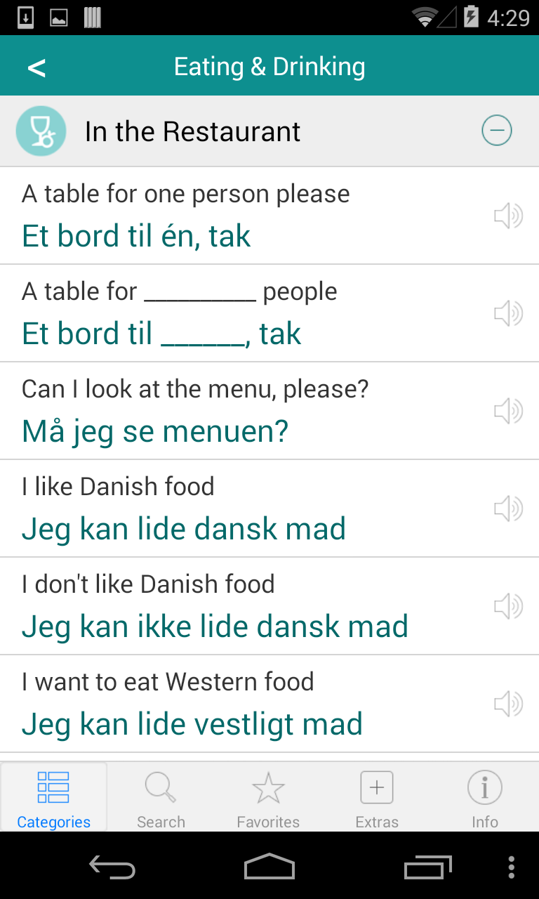 Danish Translation with Audio Screen 2