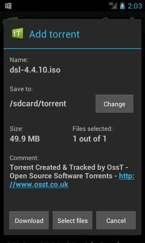 tTorrent Pro - Torrent Cliente - Screenshot