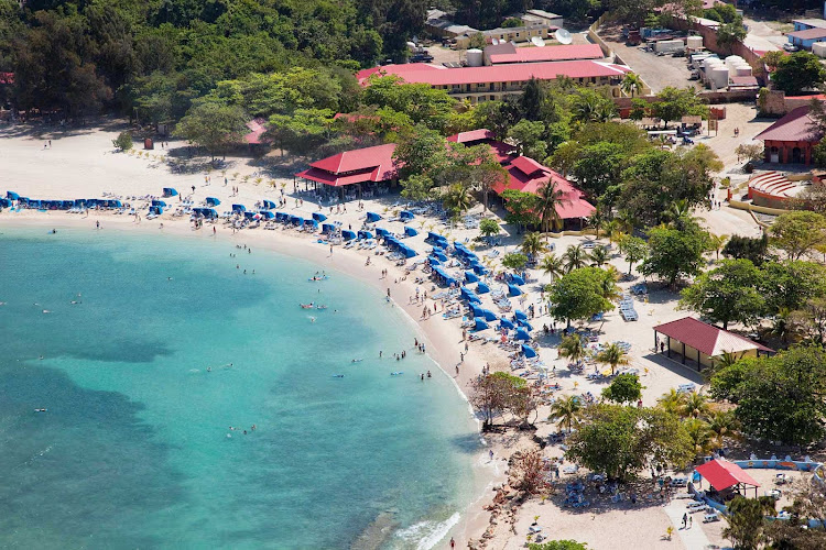 Cavort in the surf when your Royal Caribbean cruise takes you to  Labadee, its 260-acre private beach resort on Haiti's north coast. 