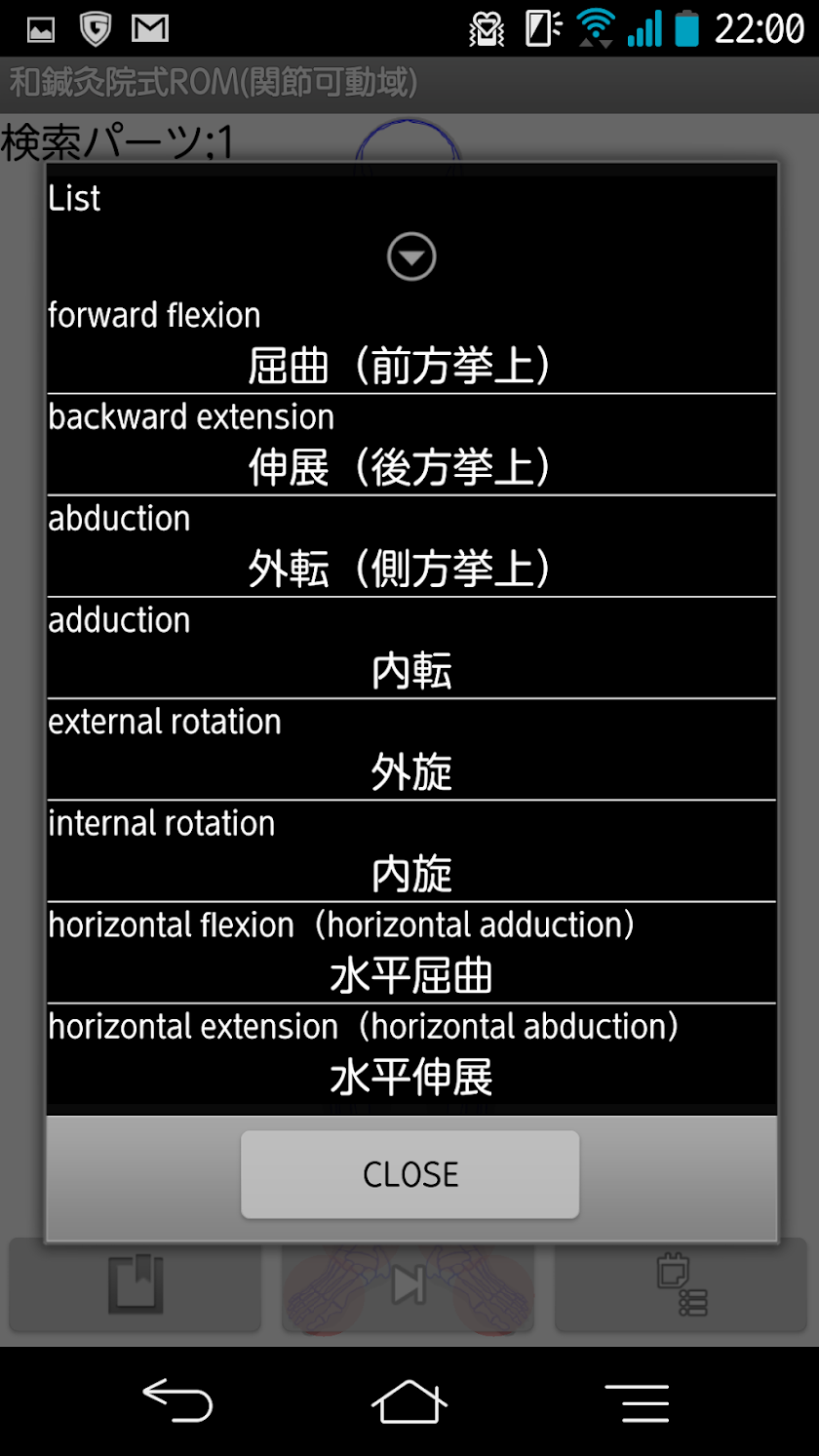 和鍼灸院式ROM(関節可動域) Screen 2