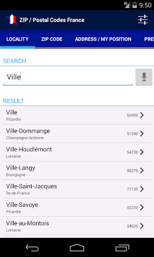 ZIP Postal Codes France