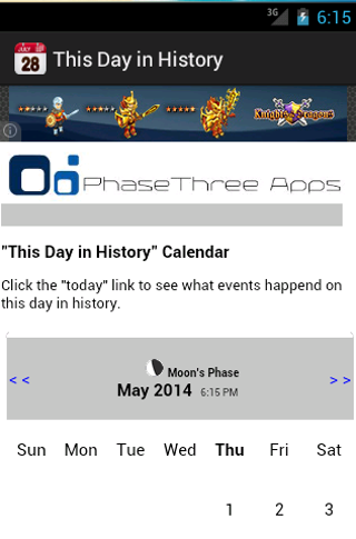 Calendar: This Day in History