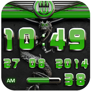 dragon digital clock green logo