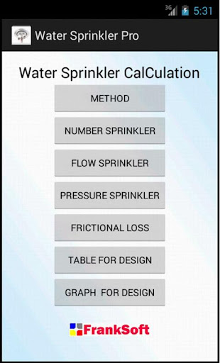 Water Sprinkler ProCalDesign