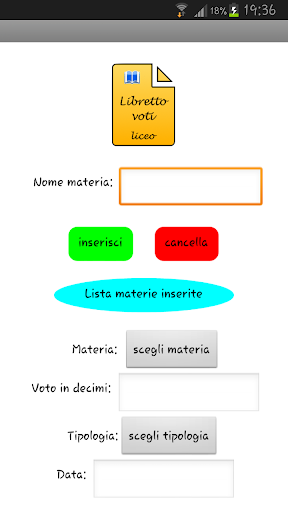 Libretto liceo voti