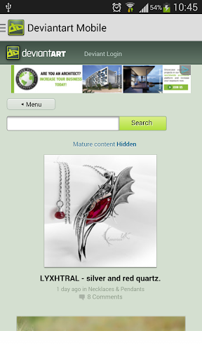 Deviantart Mobile View