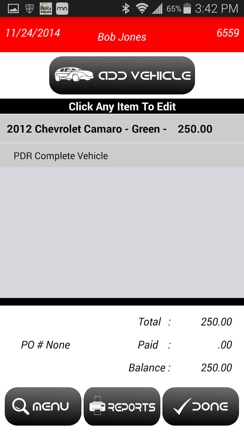 PDR Invoice Screen 2