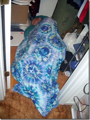 reenact Jason sleeping in closet