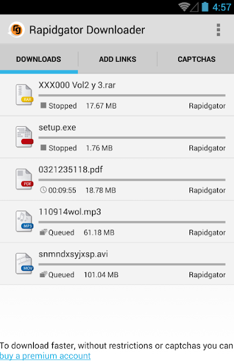 Downloader for Rapidgator