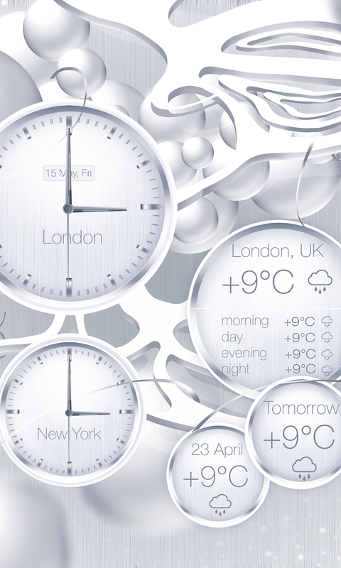 White clock live wallpaper PRO Screen 2