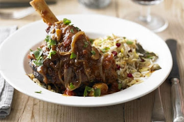 Sticky spiced lamb shanks