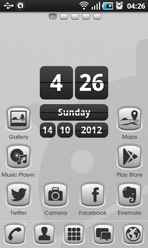 Grey Button Go Launcher Theme v1.0.1