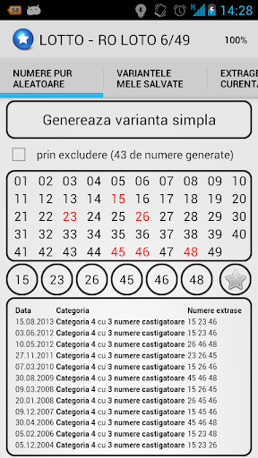 RO LOTO 6 49 - 20 variante