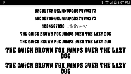 Halloween Fonts for FlipFont - náhled