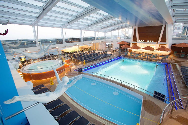 The main pool aboard Quantum of the Seas.