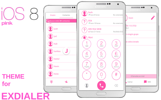 ExDialer Theme IOS 8 PINK