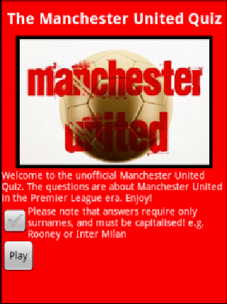 Manchester United Quiz