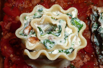Lovely Lasagna Rolls Filled with Spinach and Goat and Ricotta Cheese Bechamel