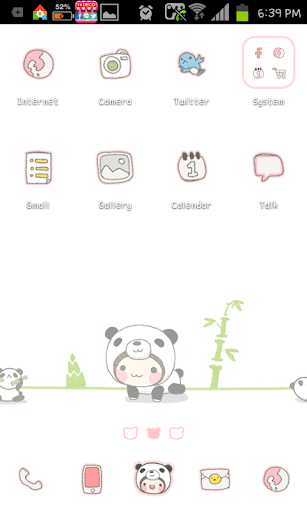 Panda Bebe go launcher theme