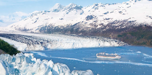 Princess-Cruises-Alaska-Sapphire-Princess-College-Fjord - Sapphire Princess sails through College Fjord, Alaska.