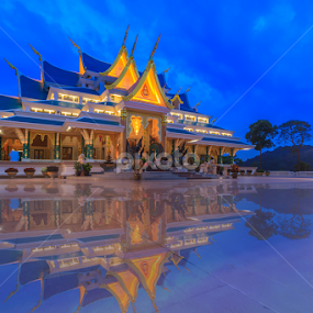 Thai temple by Jakkree Thampitakkul - Landscapes Sunsets & Sunrises
